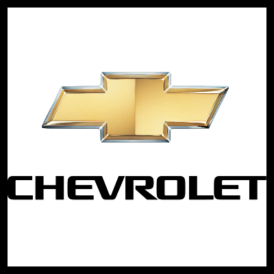 Emblema dourado da Chevrolet com texto preto