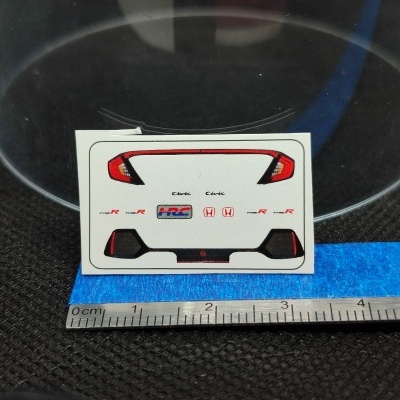 Autocolantes para modelo de carro Civic com faróis, pára-choques e logótipos
