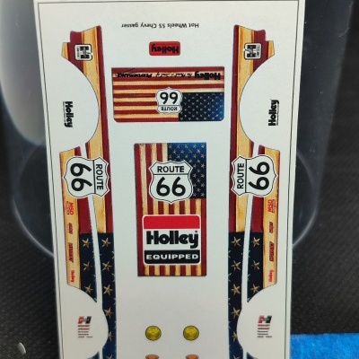 Adesivo decorativo com temática da rota 66 e bandeira americana