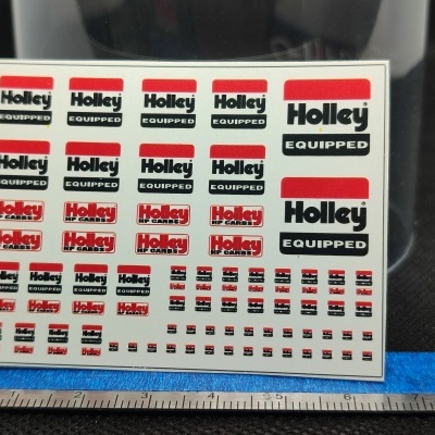 Folha de autocolantes Holley em vários tamanhos e cores