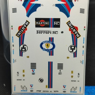 Folha com autocolantes de padrões e logotipos para modelo Ferrari F40