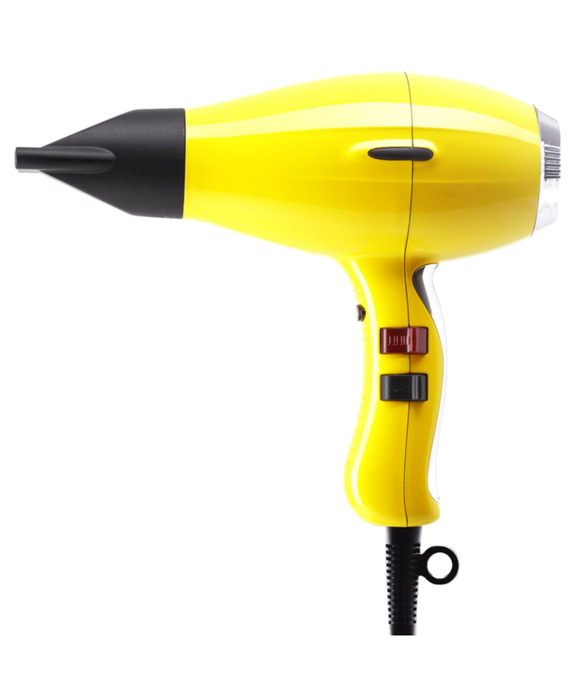 Secador Elchim 3900 Healthy Ionic Yellow Daisy Secador de cabelo amarelo com bocal preto