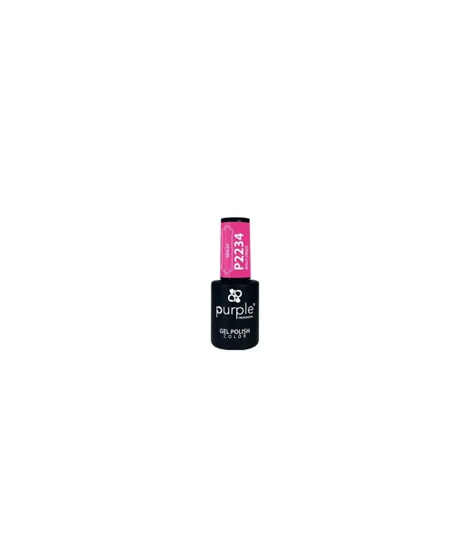 Purple Verniz Gel Really Unique P2234 10ml Frasco de verniz gel para unhas rosa Purple com frasco preto