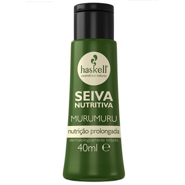 Haskell Seiva Nutritiva Murumuru 40ml Frasco verde com tampa preta de cosmética natural Haskell SEIVA NUTRITIVA MURUMURU