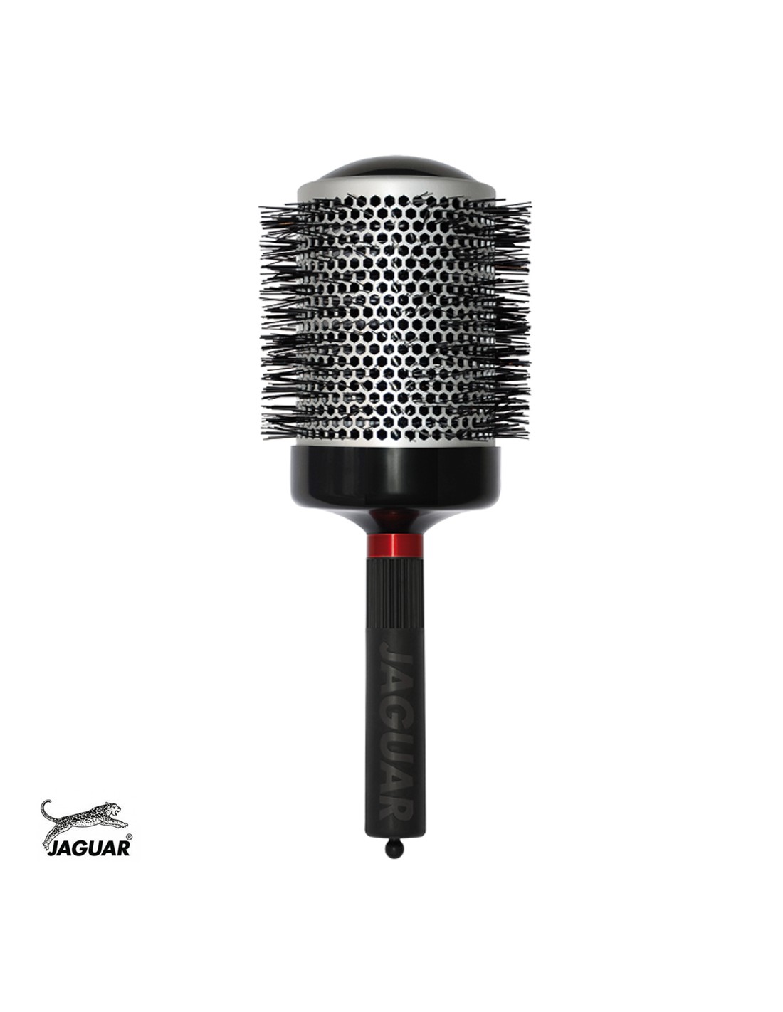 Jaguar Escova T400 80 mm - T Serie Escova de cabelo redonda preta e prata Jaguar