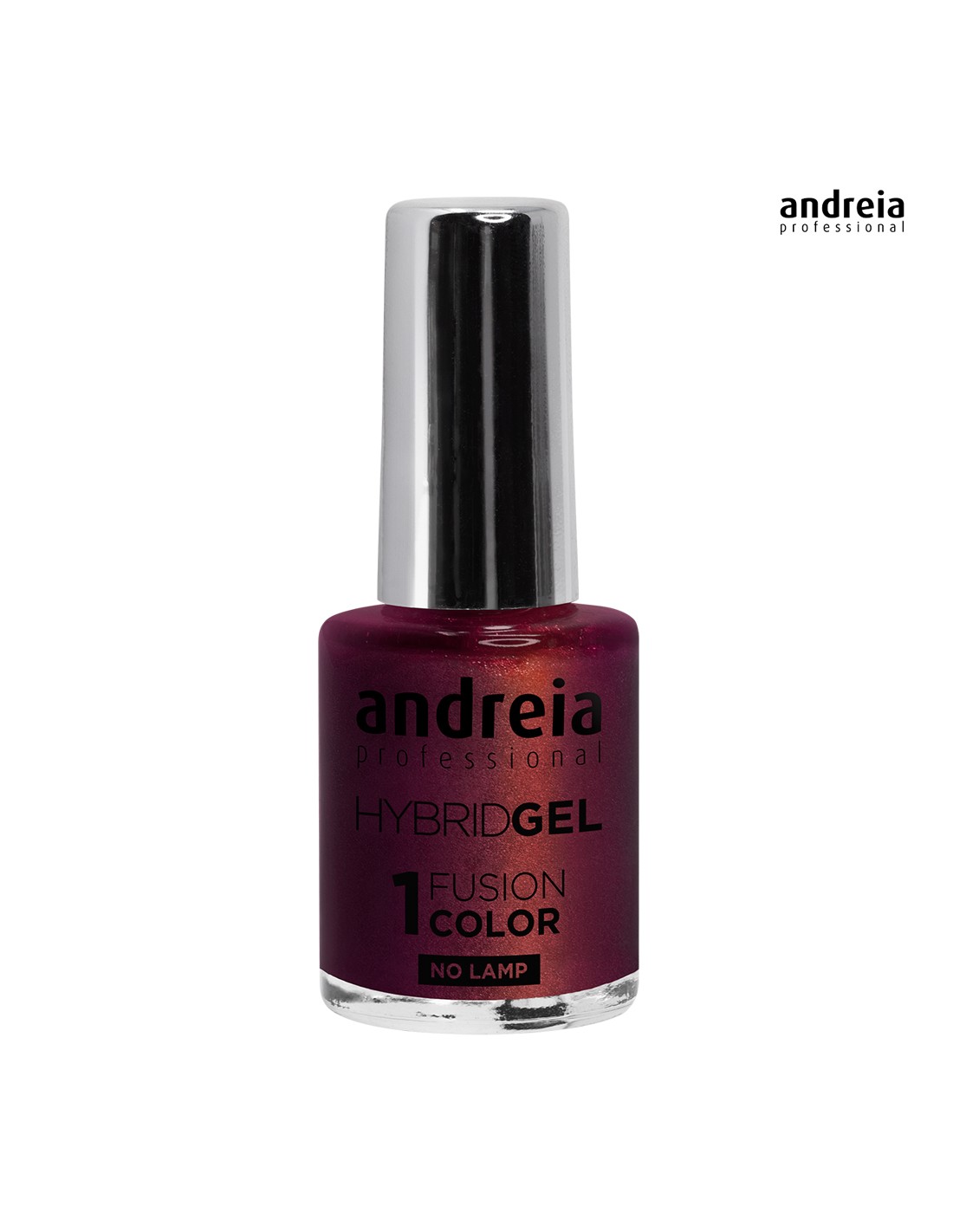 Andreia Hybrid Gel H83 - Fairy Tale Collection Castanho arroxeado metalizado Frasco de verniz de gel roxo da marca andreia professional com tampa prateada