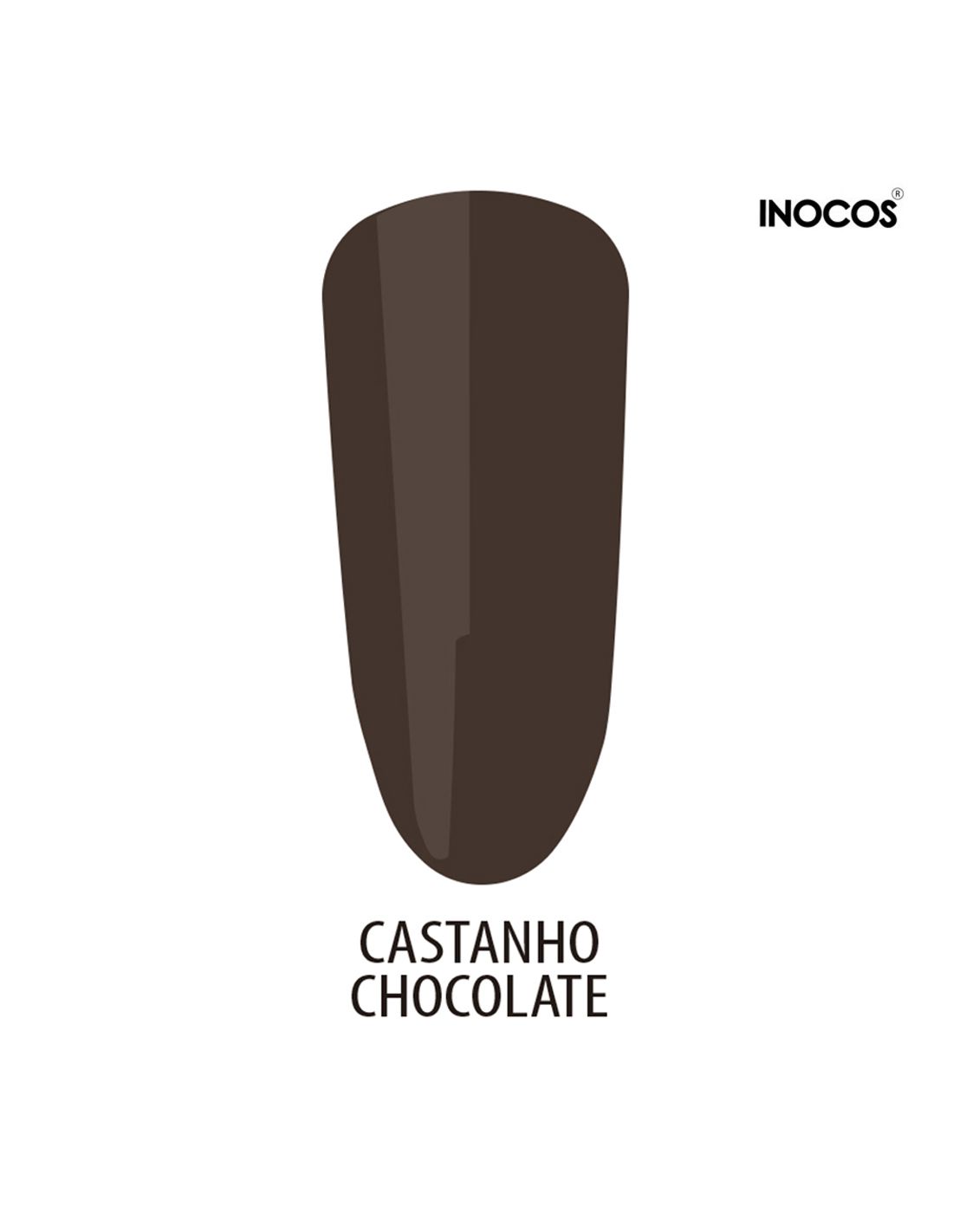 Maria Caracoleta Verniz Gel 15 ml Inocos Amostra de verniz castanho chocolate da INOCOS