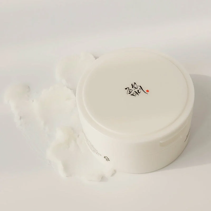 Beauty Of Joseon Radiance Cleansing Balm 100 Ml Recipiente branco com texto asiático, creme branco ao lado