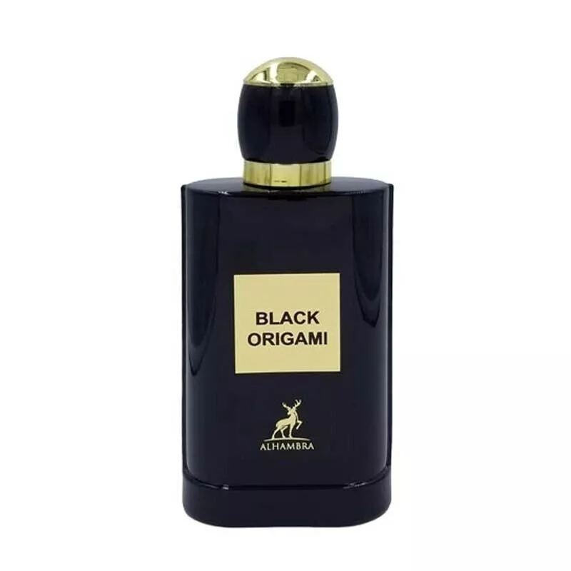 Maison alhambra - Black Origami Unissex 100ml Frasco preto de perfume Black Origami da Alhambra