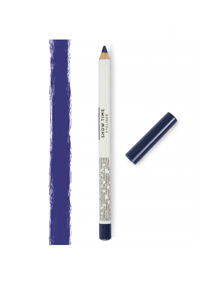 Andreia Eyes SHOW TIME – Eyeliner 03 Deep Blue Lápis eyeliner SHOW TIME branco e azul escuro com traçado azul
