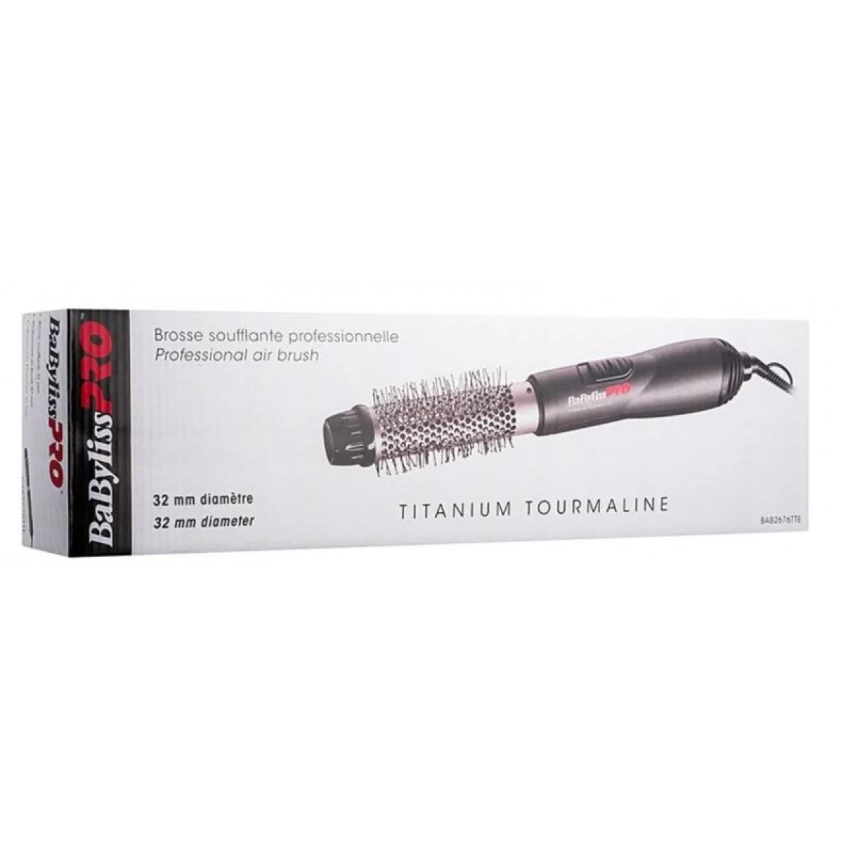 BABYLISS PRO TITAN TOURMALINE STYLE 19MM BAB2675TTE Escova profissional de ar quente Babyliss Pro 230 na embalagem