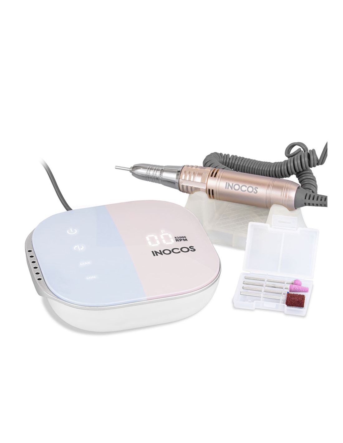 Micromotor Nail Drill Glam Pro 35000rpm - Inocos Equipamento elétrico para manicure INOCOS com visor digital e acessórios