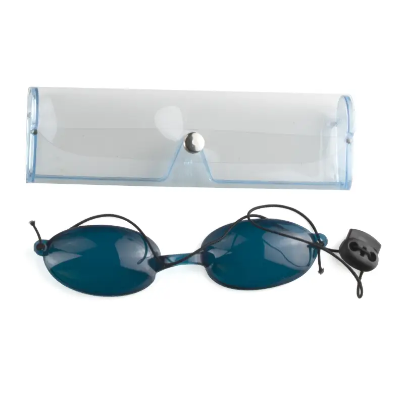 ItalianDesign aparelho Ultrassons, Fototerapia e Galvânica Óculos de natação azuis com estojo transparente