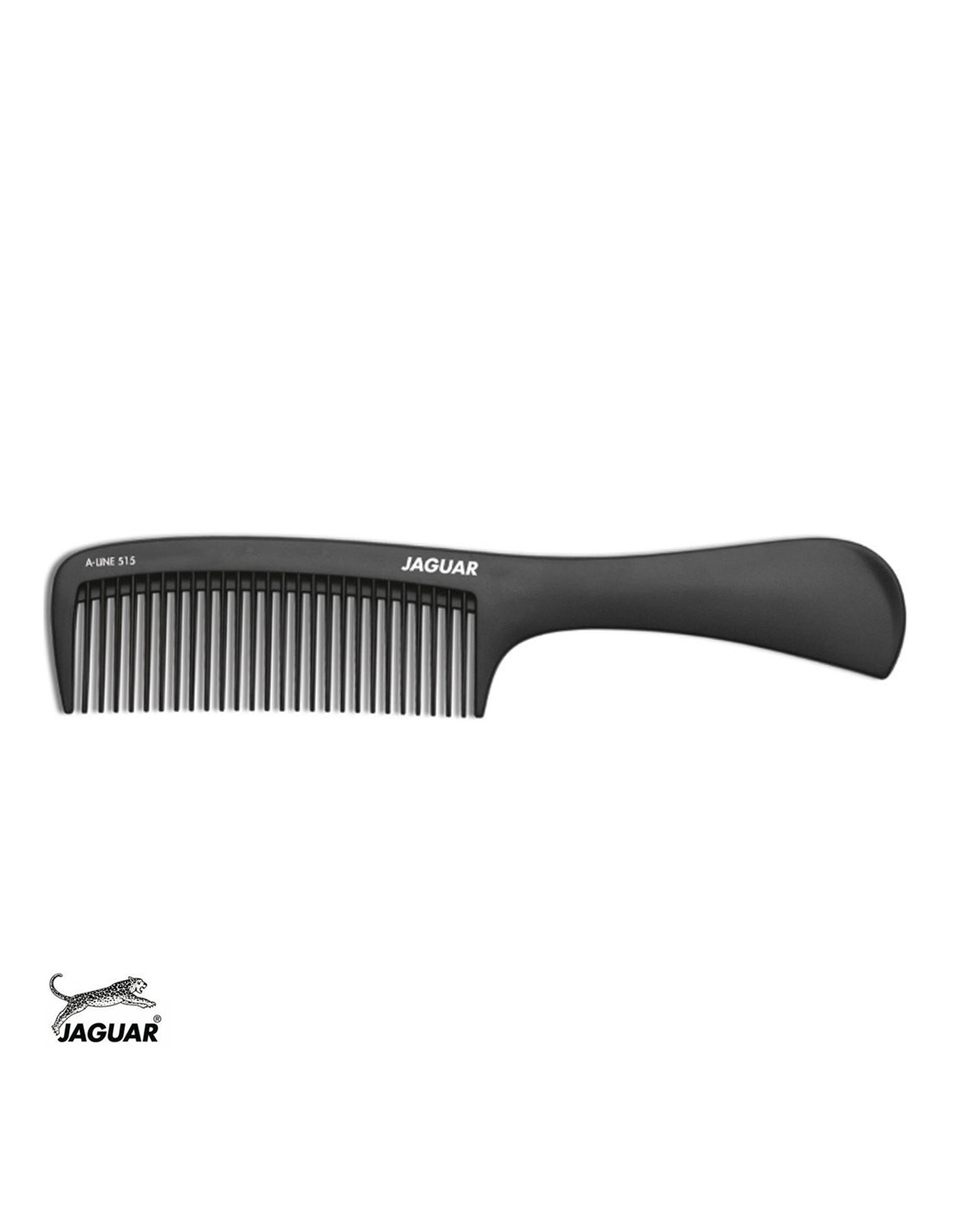 Jaguar Pente A515 A-Line Pente preto com cabo ergonómico e inscrições JAGUAR e AGHE 513