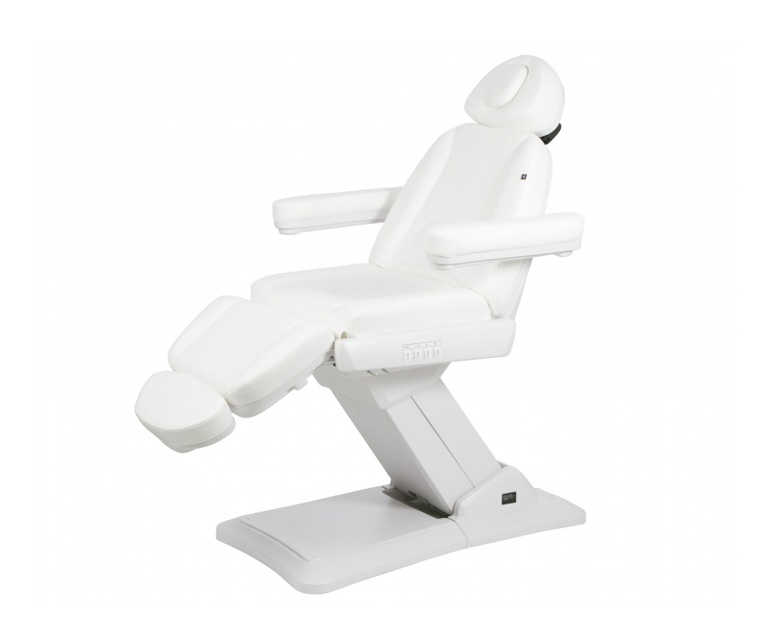 Weelko Marquesa Maxi Eléctrica 4 Motores Cadeira reclinável branca para massagens com apoios de braços e pernas ajustáveis