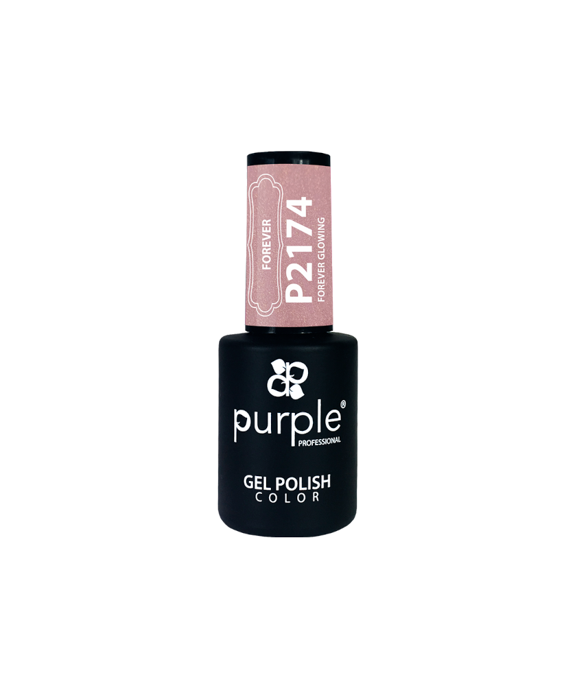 Purple Verniz Gel Respect Forever Glowing 10ml P2174 Verniz gel para unhas Purple P2174 cor rosa antigo