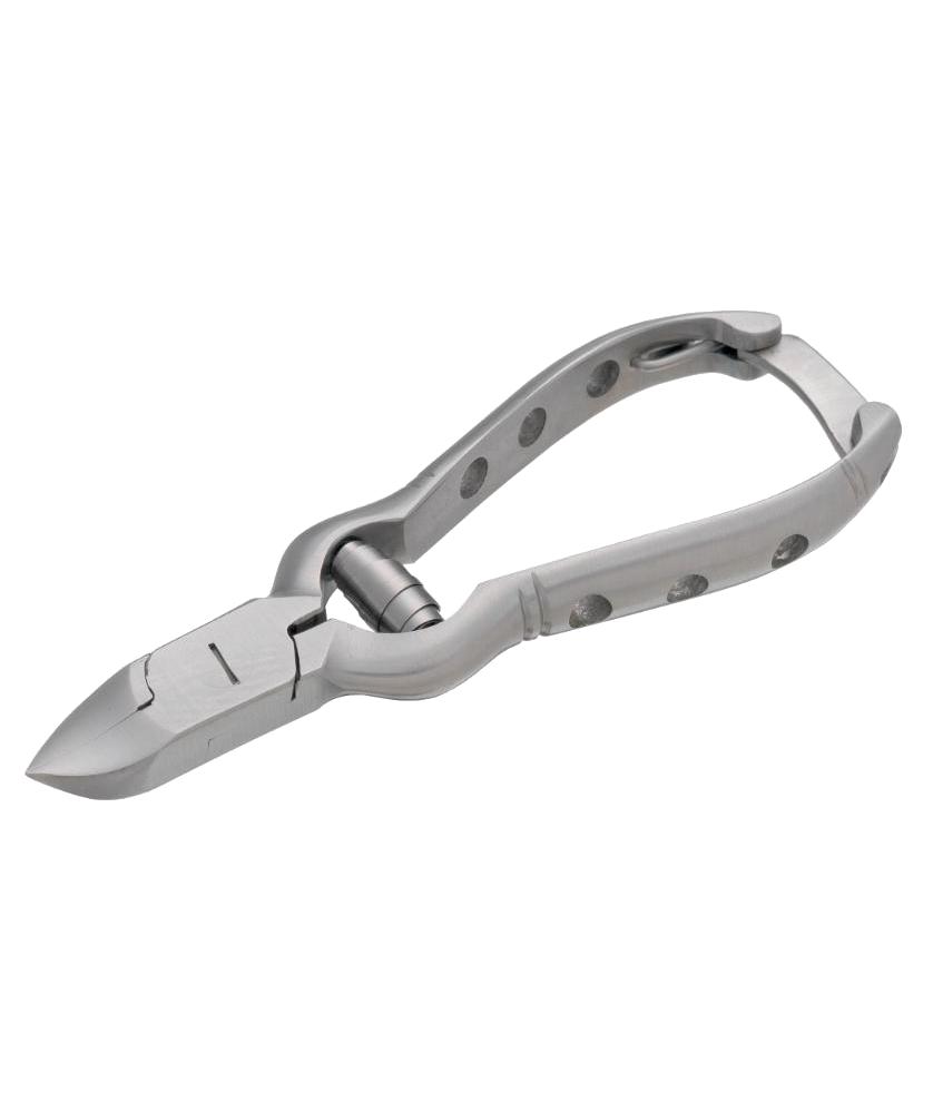 Alicate Esteta Space Unhas Satin Alicate de corte metálico prateado com alças curvas e mola