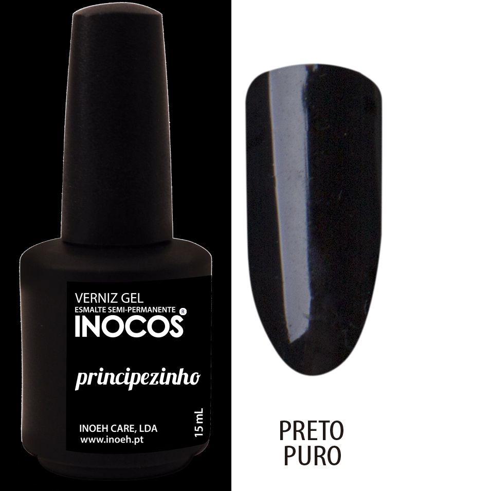 INOCOS VERNIZ GEL PRINCIPEZINHO 15ML Verniz gel Inocos preto puro principezinho