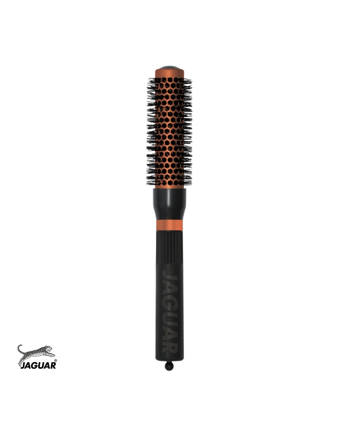 Jaguar Escova CC25 CC Serie Escova de cabelo redonda com cabo preto e corpo metálico cobre