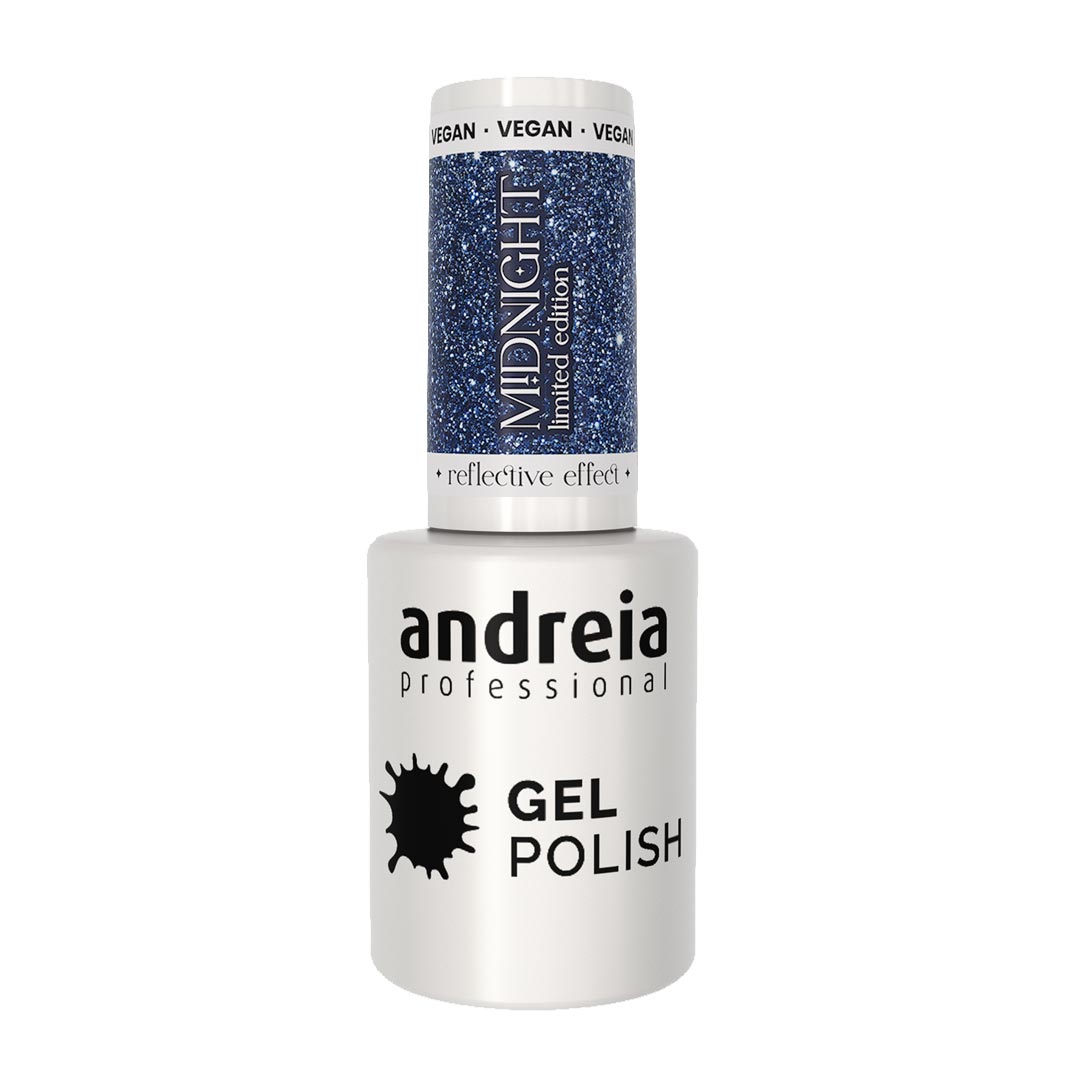 Andreia verniz de unhas de gel Midnight Reflective Effect MD1 Frasco de verniz gel para unhas Andreia Professional Midnight