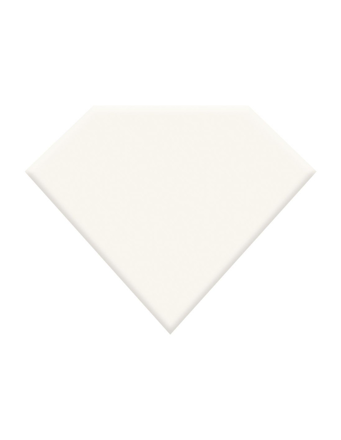 Verniz Gel Andreia Power Base - Milky White Quilhete branco em formato de pentágono irregular