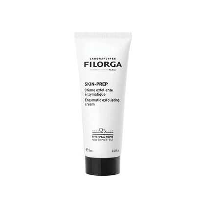Filorga Skin-Prep Creme Esfoliante Enzimático 75ml Tubo branco de creme esfoliante Filorga Skin-Prep com tampa preta