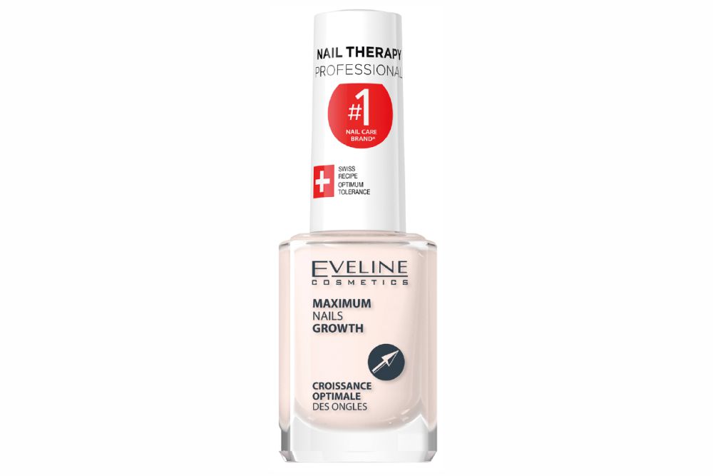 Verniz de Crescimento Rápido das Unhas Eveline Nail Therapy 12 ml Frasco de verniz para unhas Eveline Cosmetics Maximum Nails Growth