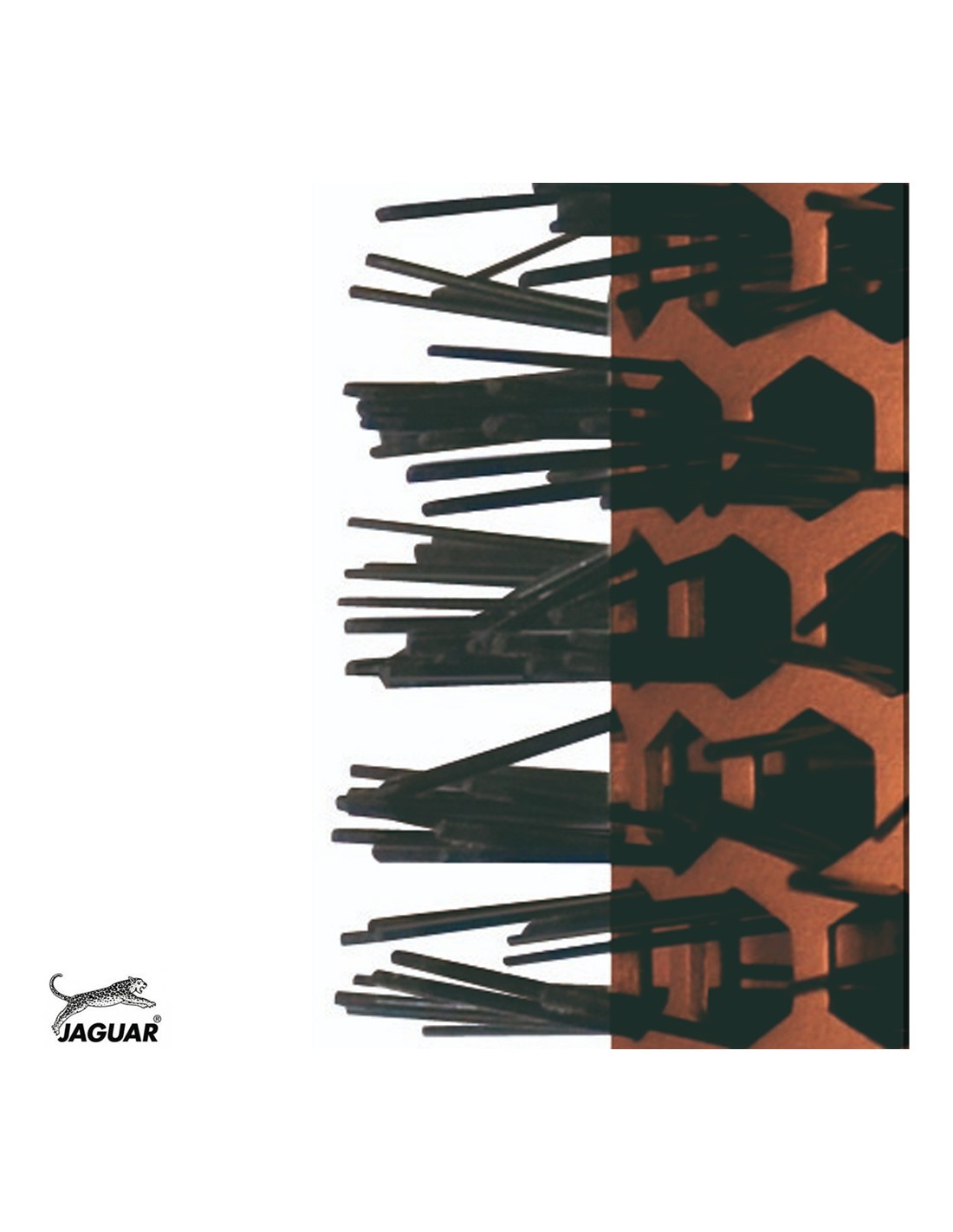 Jaguar Escova CC25 CC Serie Paleta de cores e textura com padrões castanho e preto da marca Jaguar