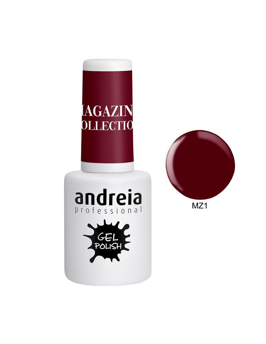 Verniz Gel Andreia MZ1 - Magazine Collection Verniz gel para unhas Andreia Professional com tampo borgonha