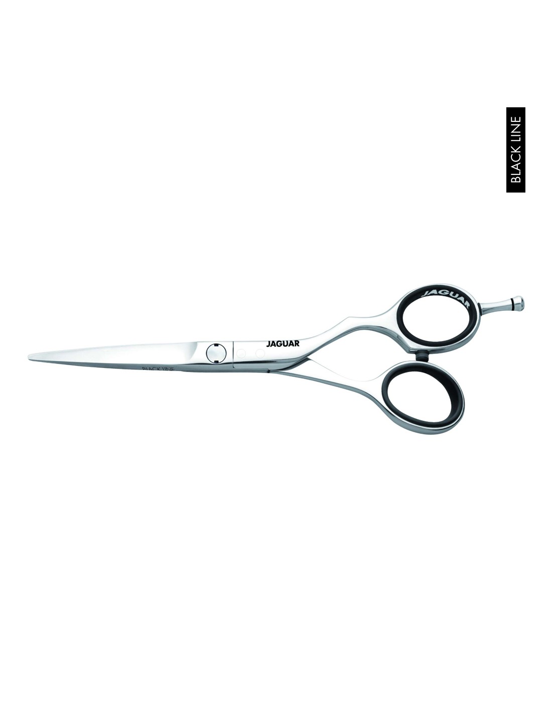 Jaguar Tesoura EuroTech Black Line Tesoura profissional JAGUAR com argolas pretas e acabamento metálico