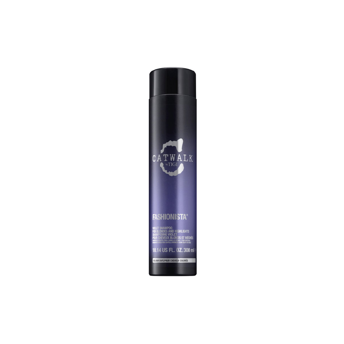 TIGI BED HEAD FASHIONISTA SHAMPOO (300 ML) Frasco de spray de cabelo CATWALK by TIGI Fashionista azul e preto