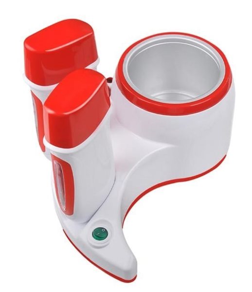 AQUECEDOR CERA MULTI-COMBINE 800 ml WAXESS máquina de cozinha branca e vermelha com recipientes e botão verde