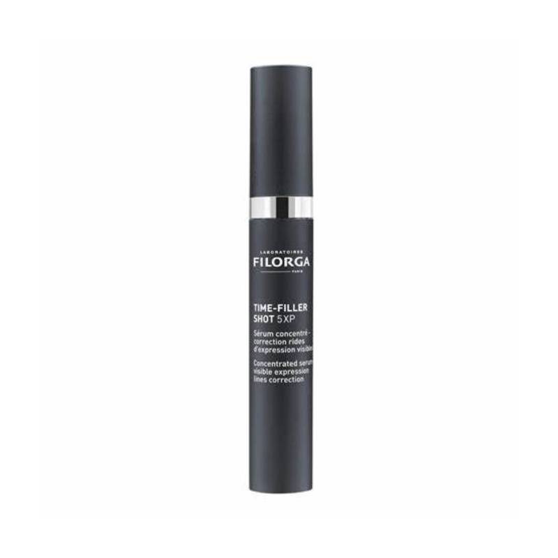 Filorga Timefiller Shot 5xp Concentrated Serum 15ml Frasco preto de sérum concentrado Filorga Time-Filler Shot 5XP