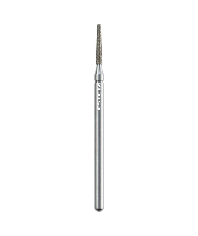 Fresa Diamante Esteta Cónica 1,6/10 Remoção Média Broca dental metálica prateada com texto ESTHET
