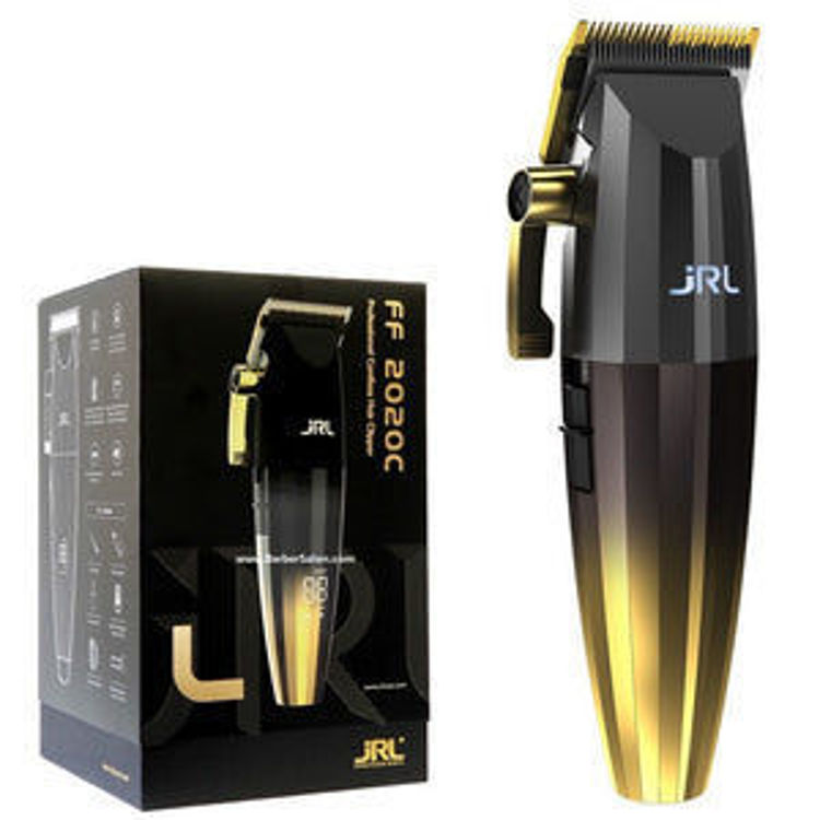 JRL 2020C Gold Clipper Máquina de cortar cabelo JRL FF 2020C preto e dourado com embalagem