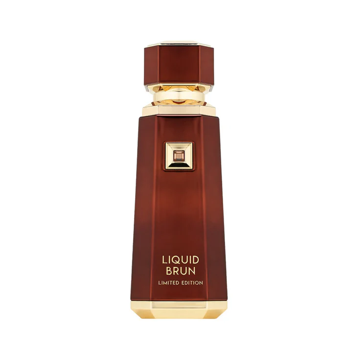 French Avenue - Liquid Brun Limited Edition - 150ml Frasco castanho e dourado de perfume Liquid Brun Limited Edition