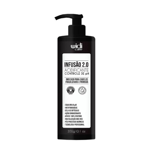 Widi Care Infusão 2.0 Acidificante Controlo de pH 300g Frasco preto de plástico com doseador do produto Widi Care Infusão 2.0 Acidificante Controle de pH