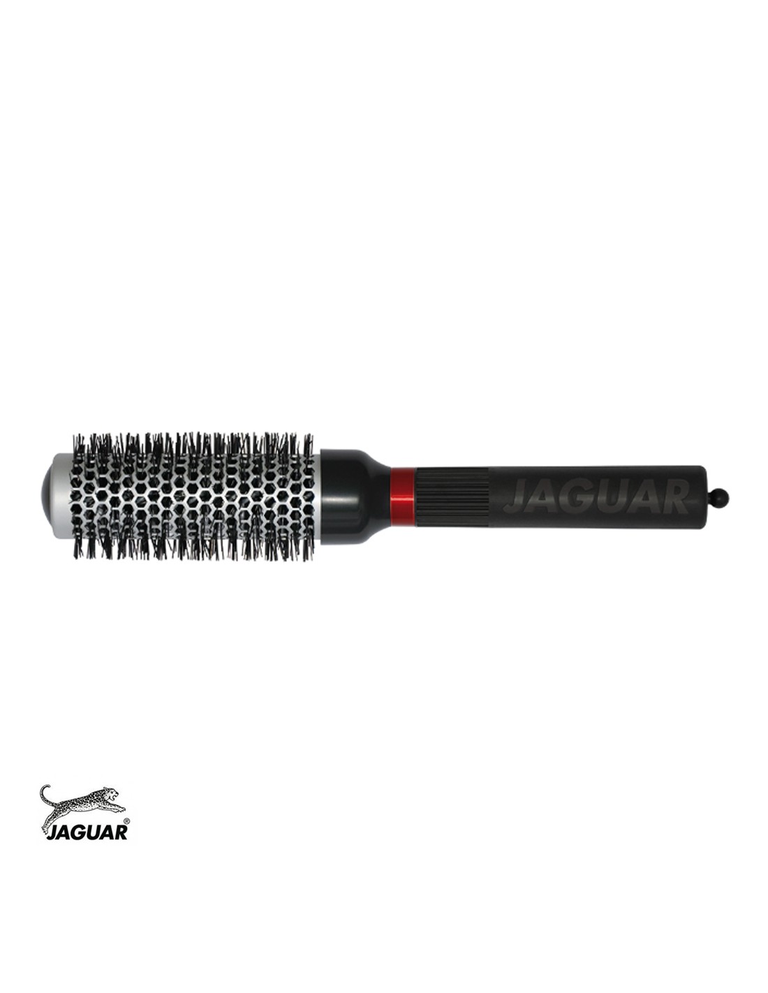 Jaguar Escova T330 33 mm - T Serie Escova redonda de cabelo preta e prata da marca Jaguar