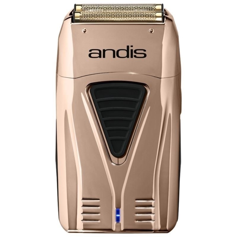 Andis Profoil Lithium Titanium Shaver Cobre Aparelho de barbear elétrico dourado e preto da marca Andis