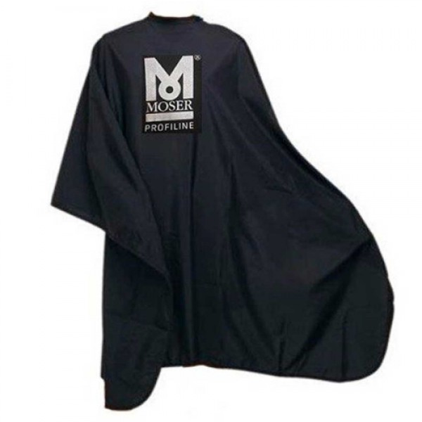 Moser PENTEADOR POLIÉSTER Capa de corte preta com logo MOSER PROFILELINE