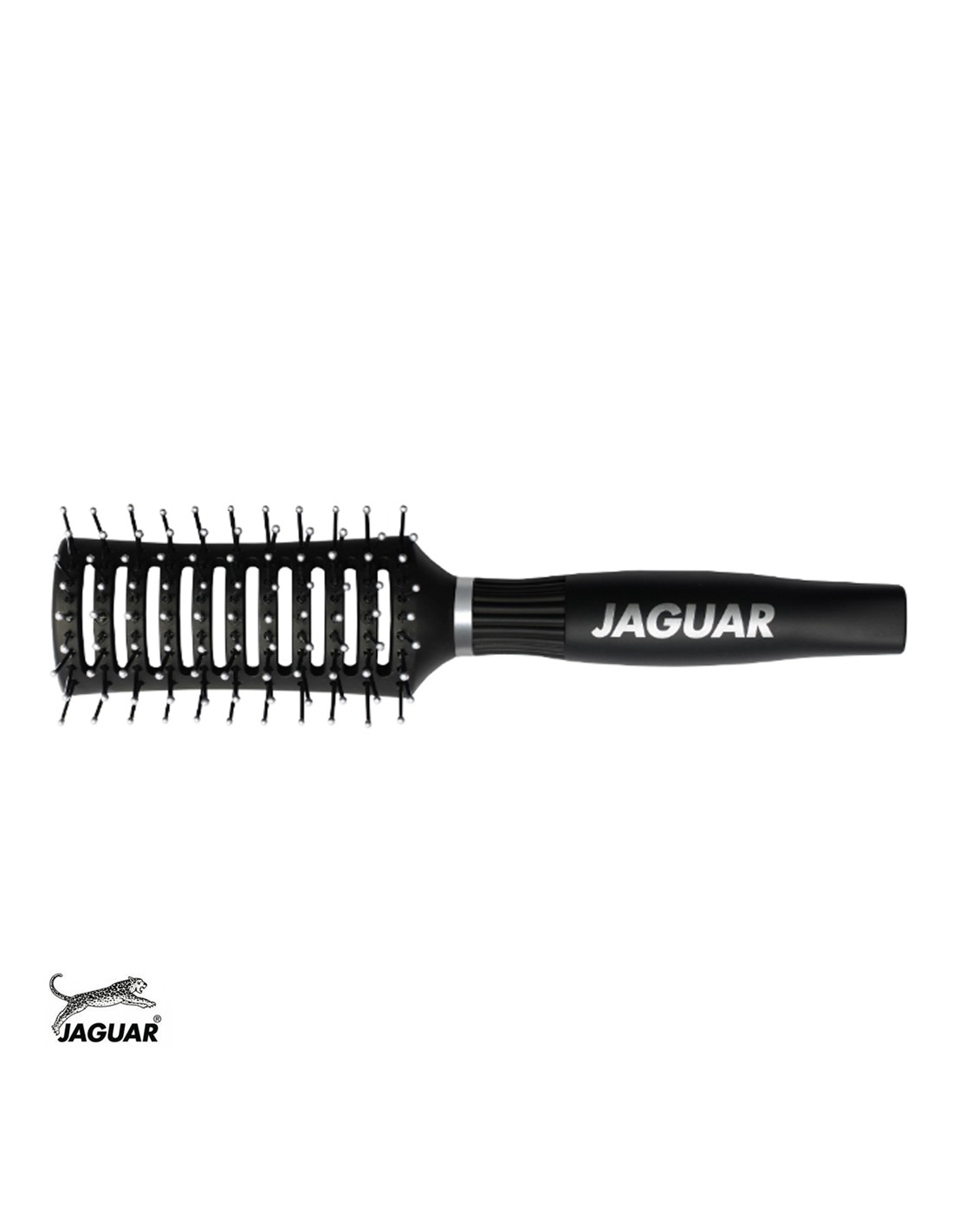 Jaguar Escova SP4 Tunnel - SP Serie Escova de cabelo preta JAGUAR com cerdas e cabo preto com logotipo