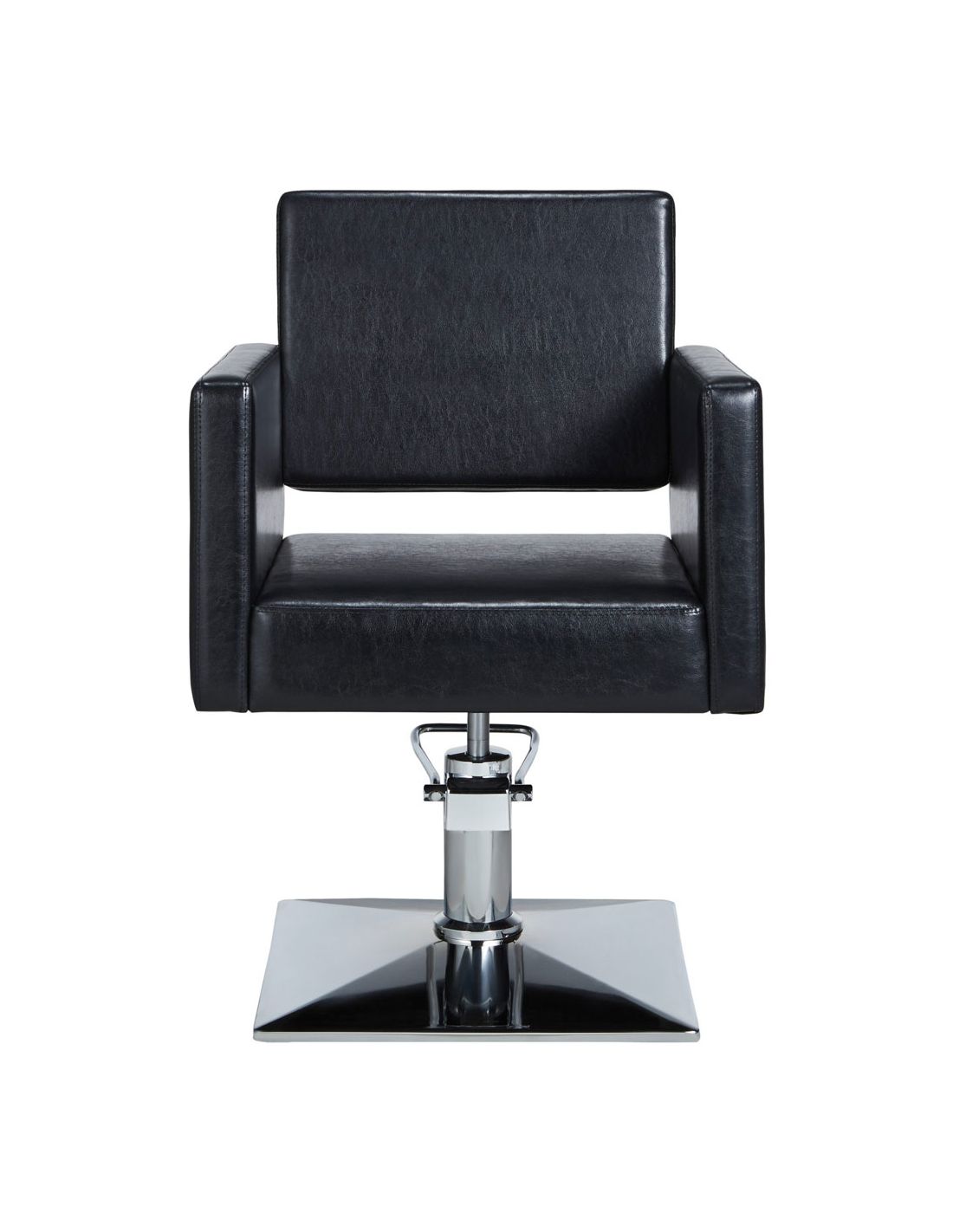 Cadeira de Corte CHRISTY Cadeira de barbearia preta com base cromada