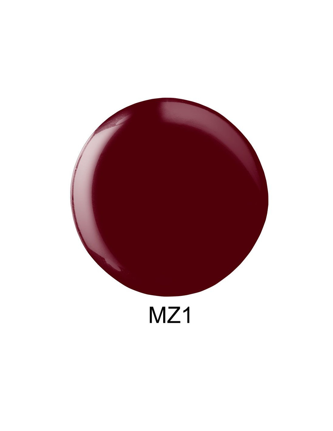 Verniz Gel Andreia MZ1 - Magazine Collection mancha cor vinho MZ1 sobre fundo branco