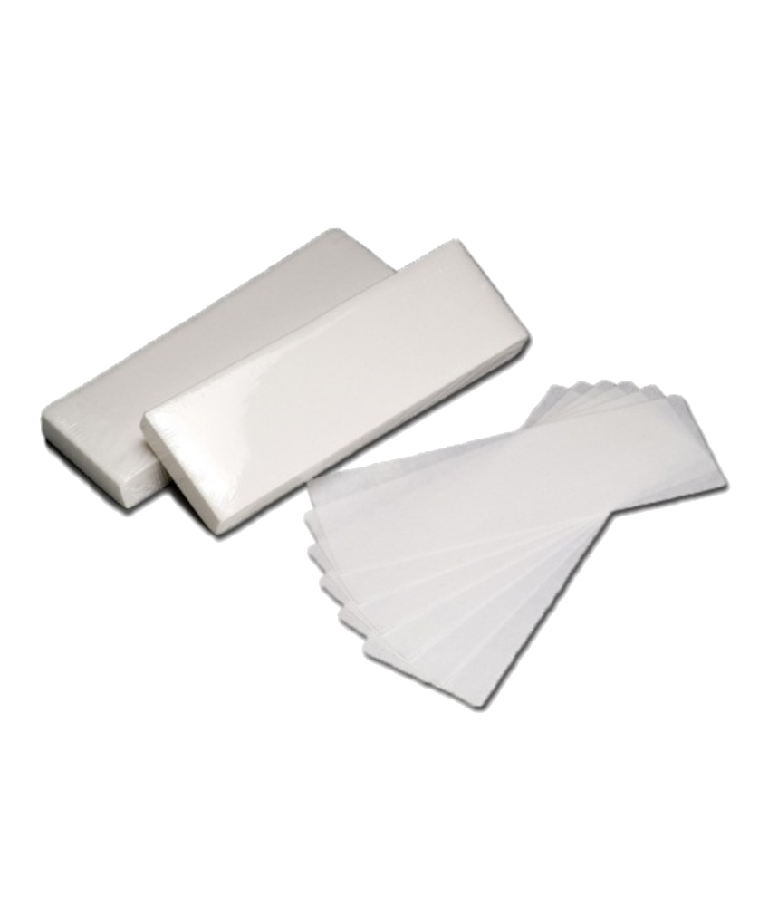 Bandas Depilação Esteta 100 unidades Pacotes de esponjas e espátulas brancas retangulares