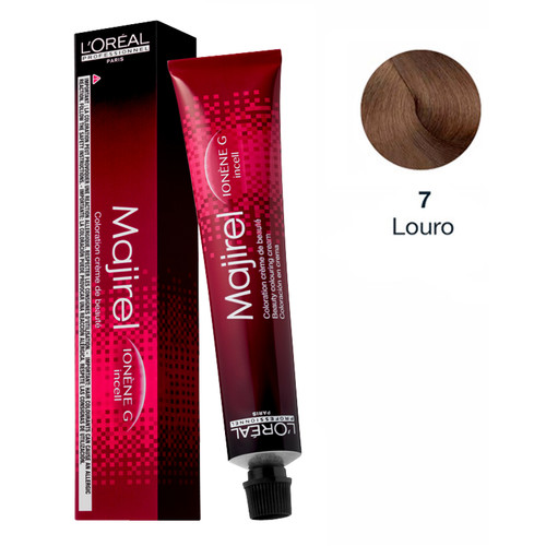Loreal coloração majirel 7 50ml Tinta de cabelo L'Oréal Majirel cor 7 Louro