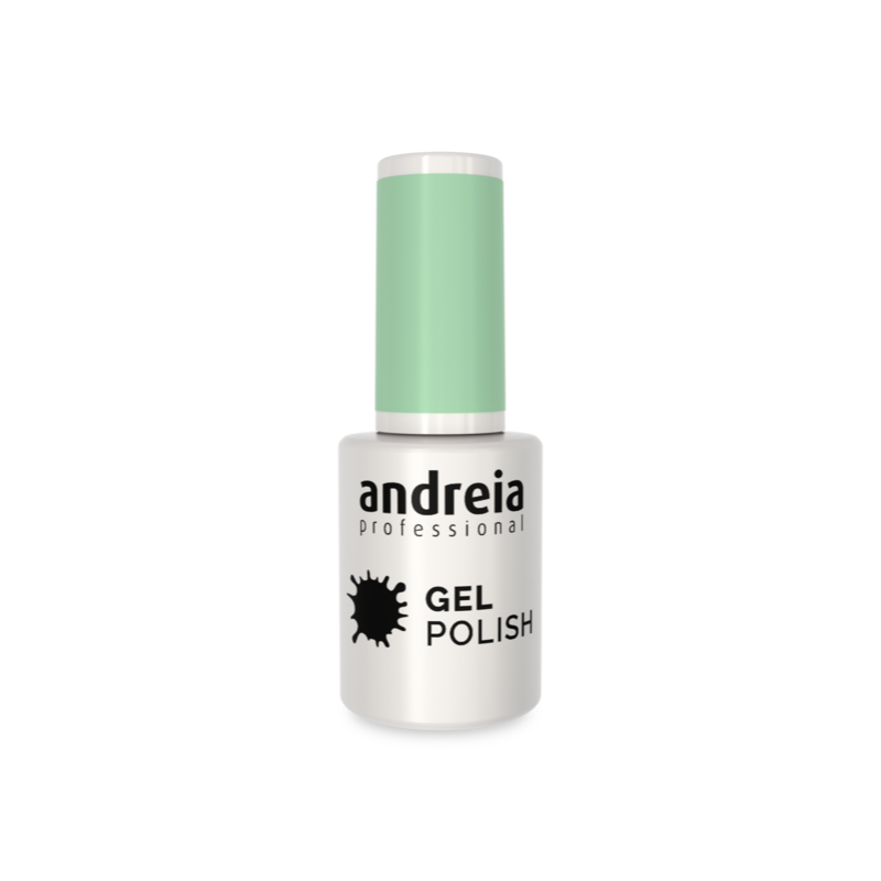 AndreiaProfissional Verniz de Gel 286 - 10.5ml Frasco de verniz gel para unhas andreia professional verde claro e branco