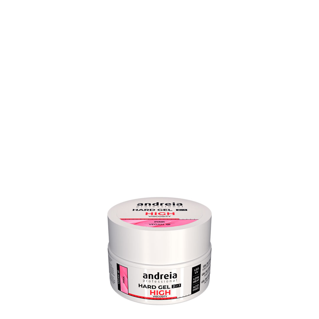 Andreia Hard Gel de construção de unhas alta viscosidade pink pote branco de gel endurecedor para unhas Andreia