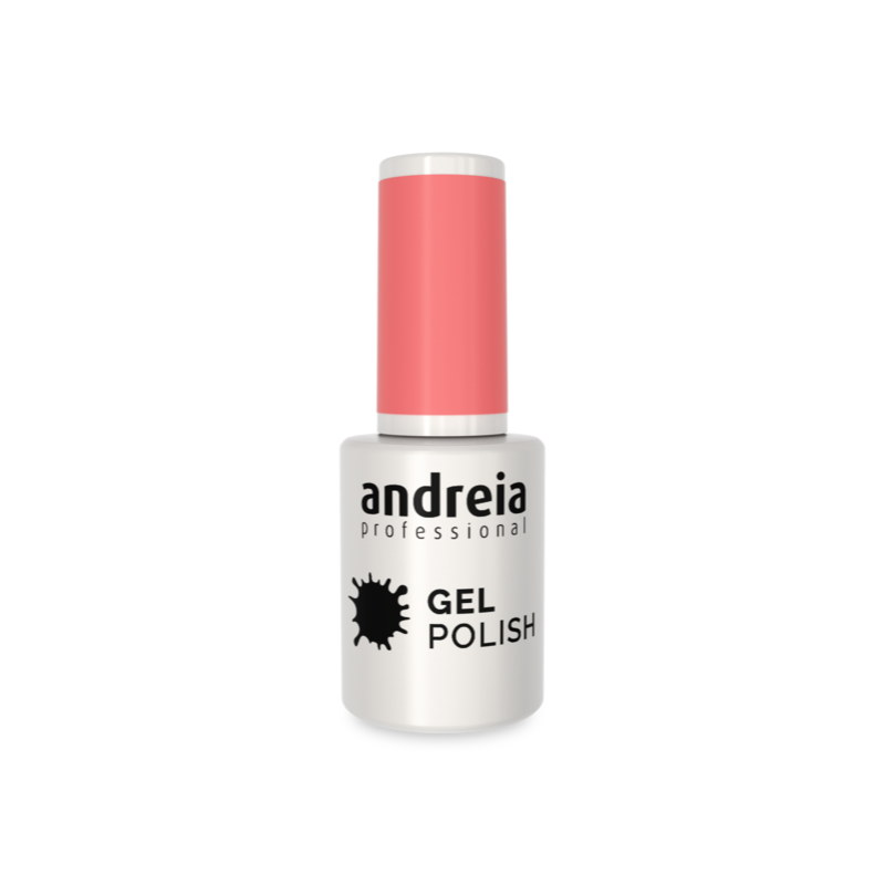 Andreia Verniz de Gel 206 - 10.5ml Frasco de verniz gel andrea professional com tampa rosa coral