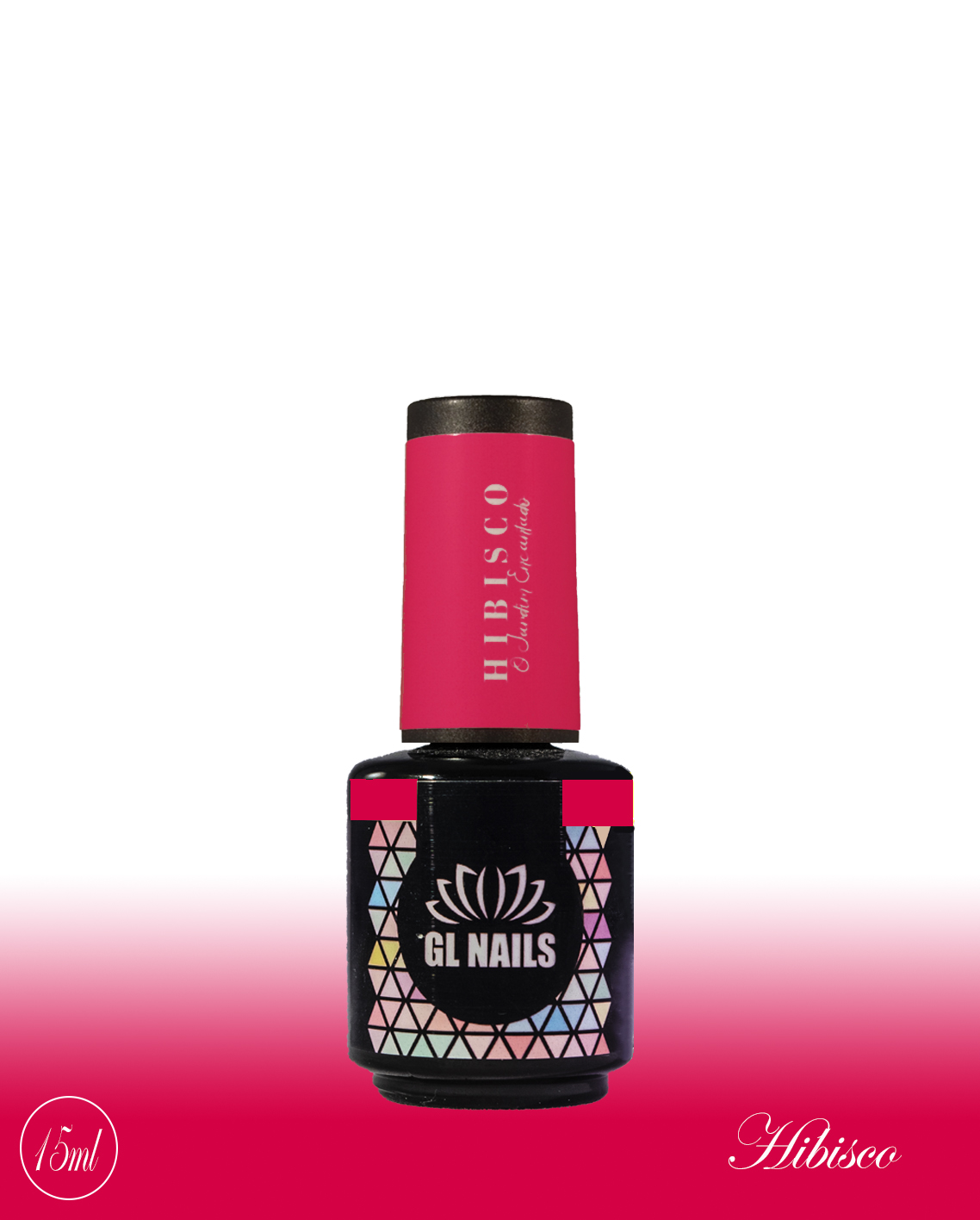 GL Nails - Verniz Gel Hibisco 15ml Frasco de verniz para unhas Hibisco da GL NAILS