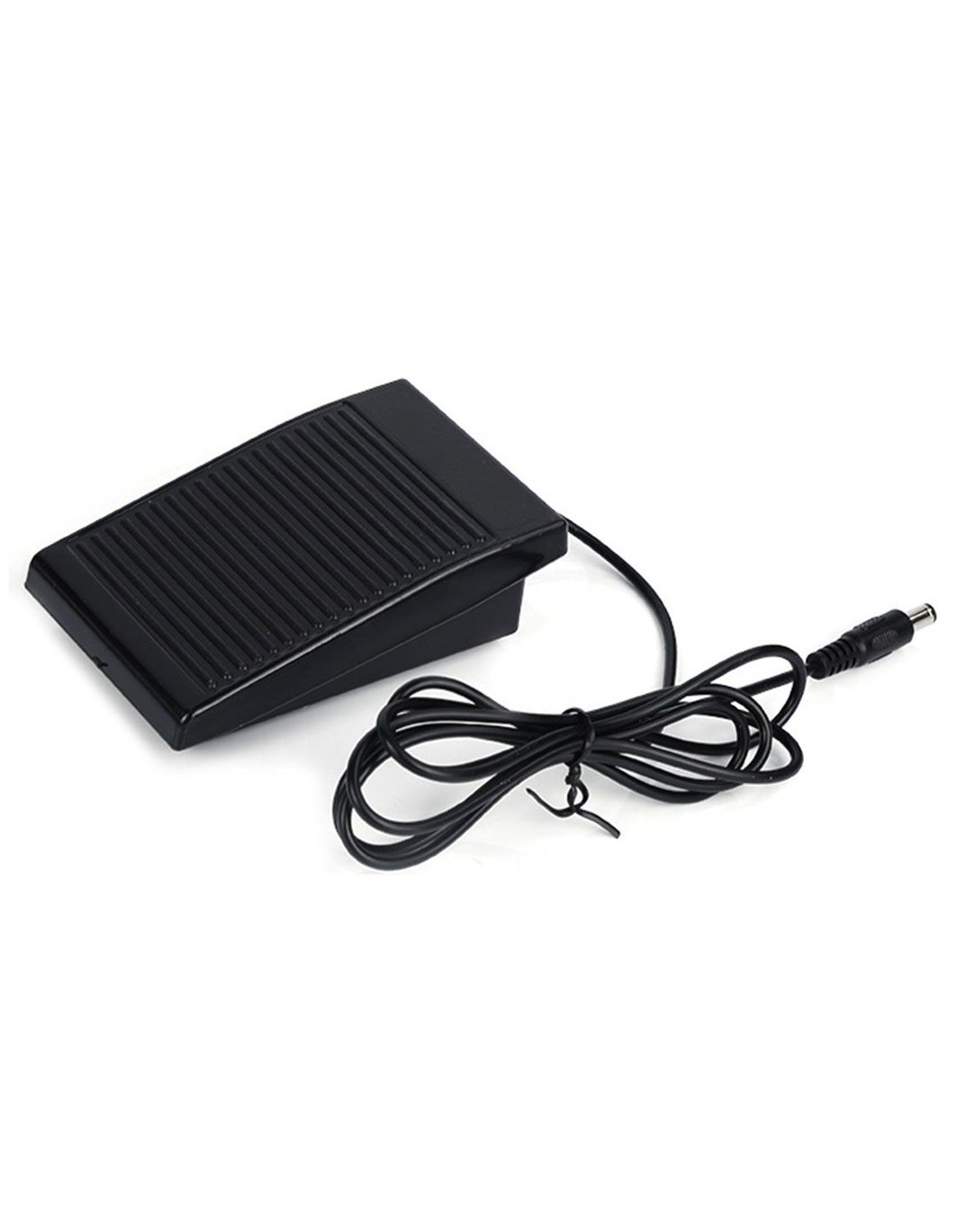 Broca Unhas Micromotor Digital 35000 RPM para Unhas de Gel Pedal de controlo preto com cabo preto sobre fundo branco